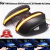 For Volkswagen VW Scirocco Passat Eos CC Beetle Jetta Black Cover Side Wing Mirror Indicator Dynamic Turn Signal LED Light