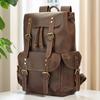 Retro Genuine Leather Multi-functional Outdoor Men's Travel Backpack