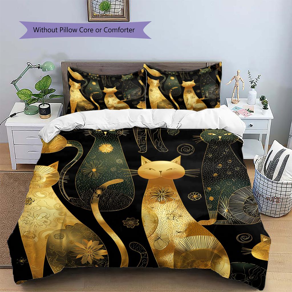 Cartoon Pattern Bedding Quilt Set Quilt Cover Pillowcase Home Decoration Birthday Gift (1 * duvet cover + 2 * pillowcase, without core)