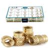 350pcs Set of Threaded Inserts Convenient & Reliable Knurled Brass Female Thread Nuts Inserts Assortment Set for Plastic
