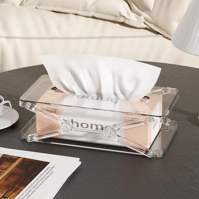 Light Luxury Liftable Paper Storage Box Creative Spring Paper Box Living Room Bedroom Restaurant Household Tissue Box