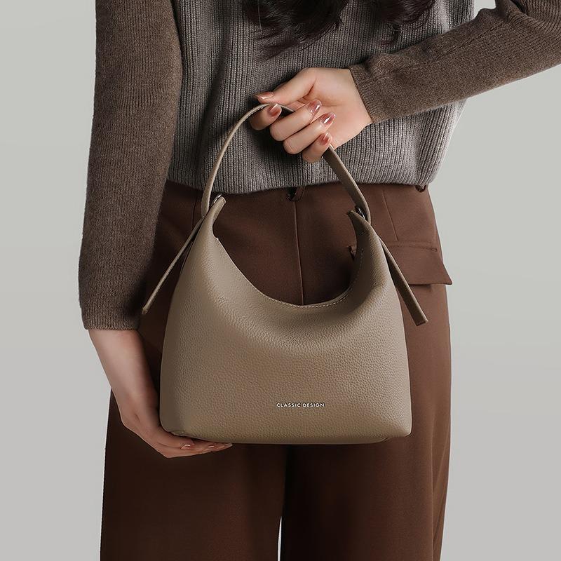 Bag women's new women's bag autumn and winter leather portable vegetable basket bag fashionable versatile shoulder messenger bag