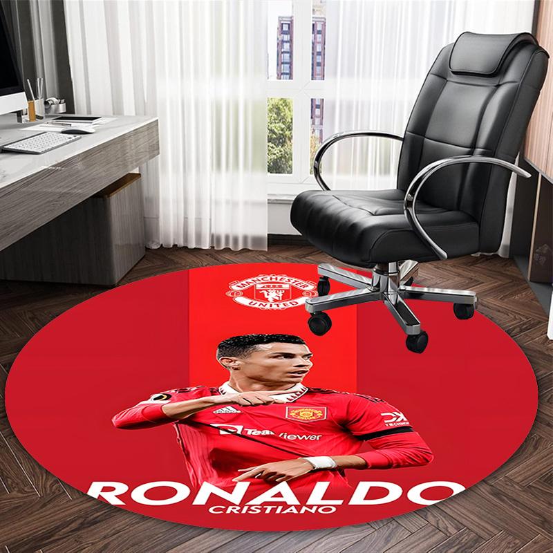 1pc Number 7 Soccer17 Carpet, Round Rug, Comfortable, Suitable for Entryways, Living Rooms, Office, And Bedrooms, Christmas Decoration