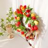 Artificial Garland Spring Summer Colorful Tulips Full of Stars Garland Door Wall Hanging Decoration