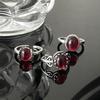 Red Agate Retro Hollow Pattern Chalcedony Exaggerated Index Finger Opening Ring Women'S Adjustable Personality Fashion Ring