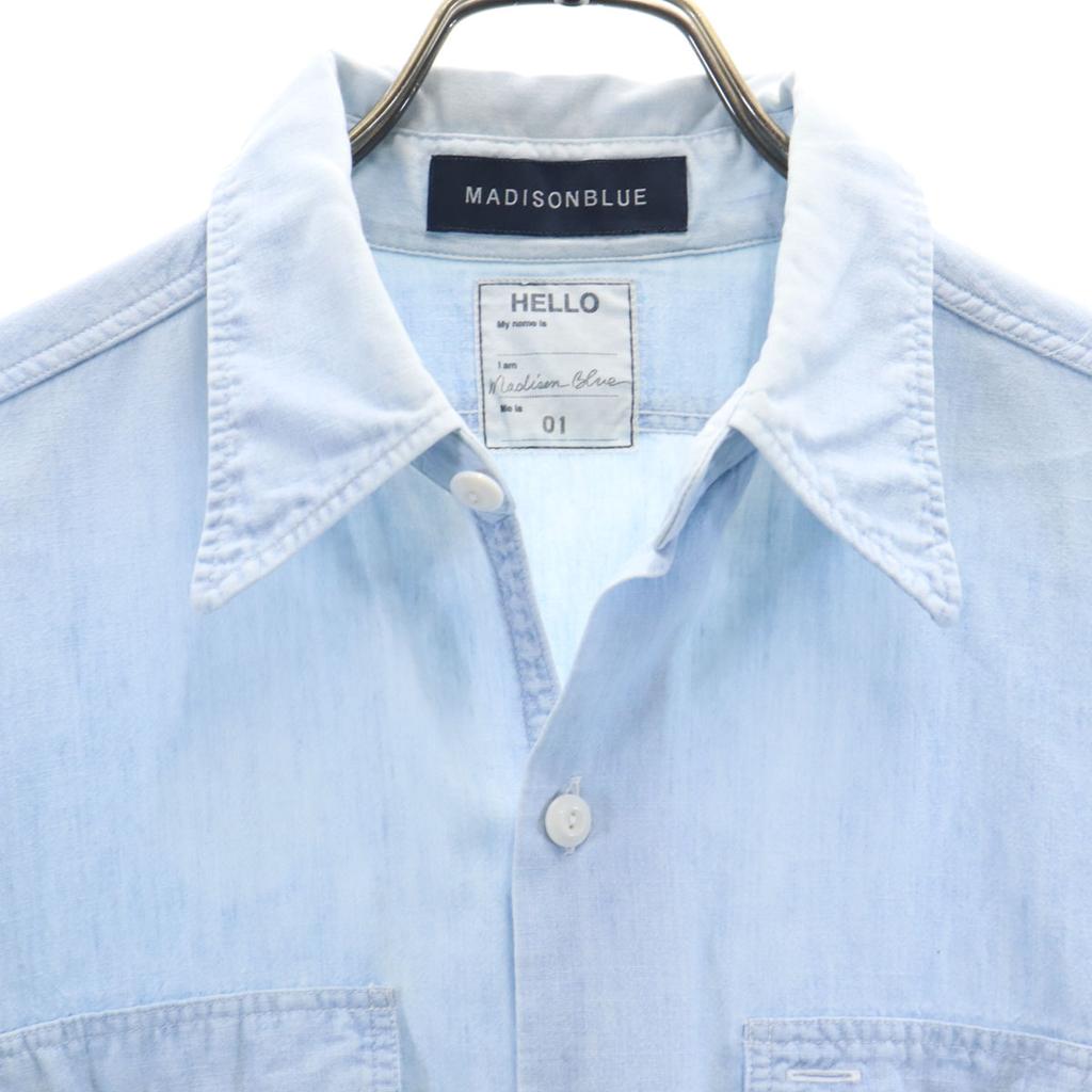 MADISON BLUE made in Japan Long sleeve Cotton shirt 1 blue Men's Used
