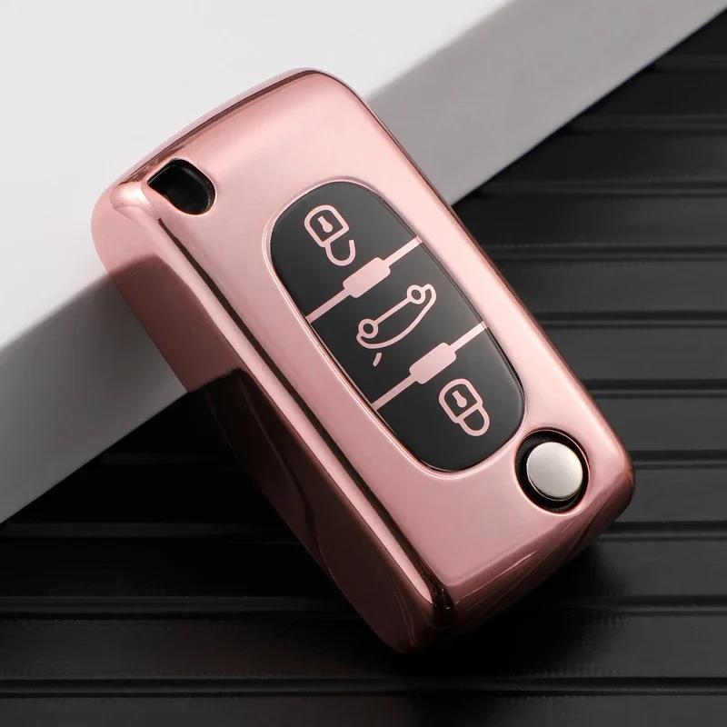 

Shell Fob For Peugeot 207 307 308 407 607 807 For Citroen C2 C3 C4 C5 C6 2/3 Buttons Tpu Car Flip Key Case Cover Accessories