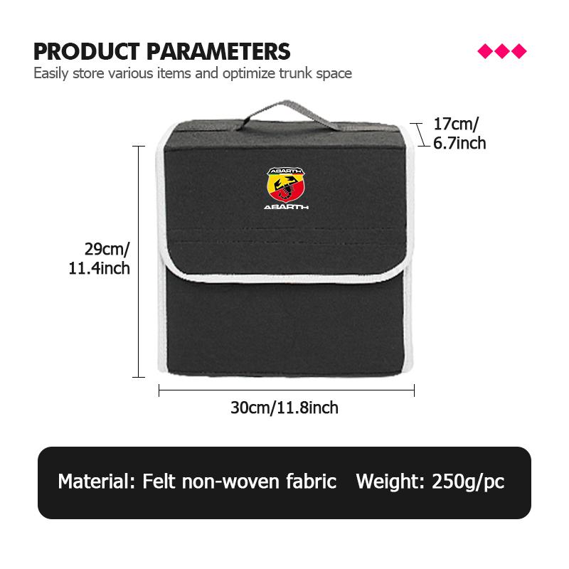 Car Trunk Organizer Box Folding Travel Storage Container Bag For Abarth Fiat Grande Punto Tipo Stilo Ducato Palio 500x V9