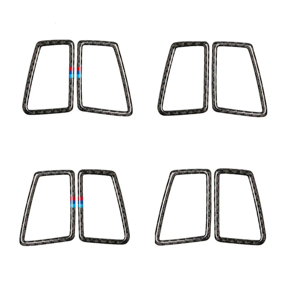 Carbon Fiber Left/Right Hand Driving Car Air Conditioning Outlet Frame Sticker Accessories For BMW 3 Series E90 E92 E93 2005-12