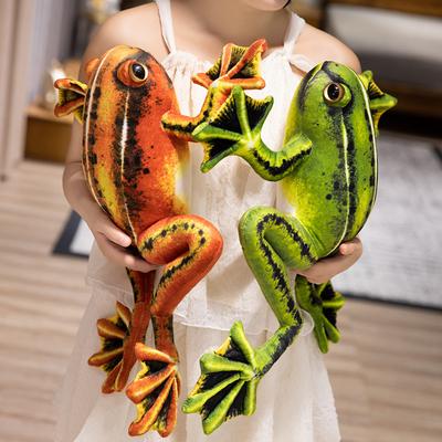 Simulazione Carino Verde Giallo Rana Peluche Super Morbido Peluche Realistico Divertente Rana Bambola Giocattoli per Bambini Regalo Giocattolo per Bambina