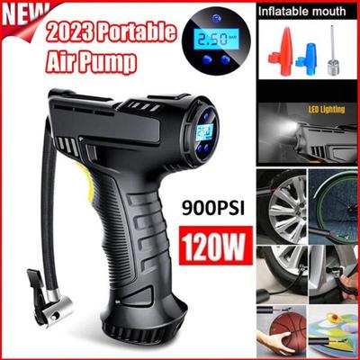 2023 Newly Upgraded 120W Rechargeable Car Handheld Intelligent Digital Display Home Car Electric Portable Tire Pump Car Air Pump.