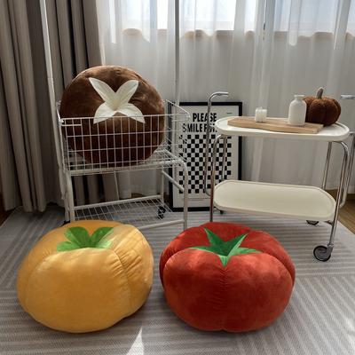 Almofada redonda de tomate, vegetal, cogumelo, caqui, futon, brinquedo de pelúcia