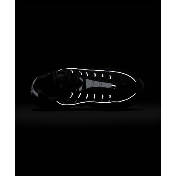 Nike Air Max 95 OG Schwarz Lack Damen Sneaker Reflekt-Silber Weiß Metallisch-Silber IB6397-001