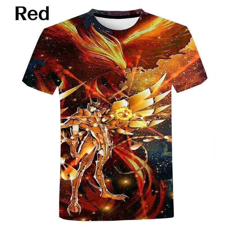 Men Women Streetwear T Shirt The Knights of The Zodiac Saint Seiya 3d T Shirts O Neck Graphic Designer Short Sleeved Top