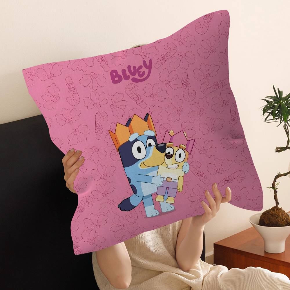 Süß-B-B-Blueys-S Cartoon Kissen Kissenbezug Kissenhülle Wohnzimmer Sofa Heimdekoration Personalisiert