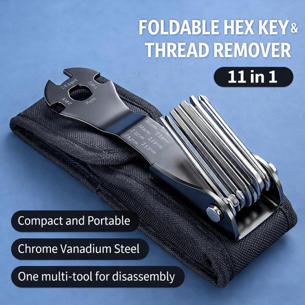 11-in-1 Bicycle Repair Tool Folding Multi Function Multi Repair Tool Kit Carbon steel Screwdrivers Multi-Function Tool Set