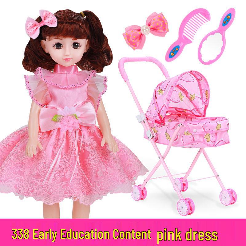 Princess Doll Stroller & Playhouse Set - Real Toy Birthday Gift for Girls