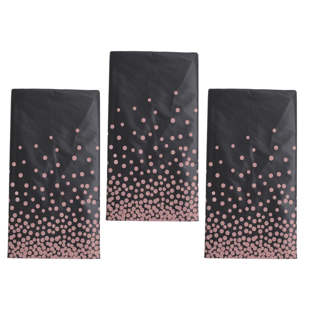 3pcs Plastic Tablecloth Waterproof Oil Proof Reusable Table Cover Rectangle Dot Pattern Table Cloth for Banquets Picnics Party