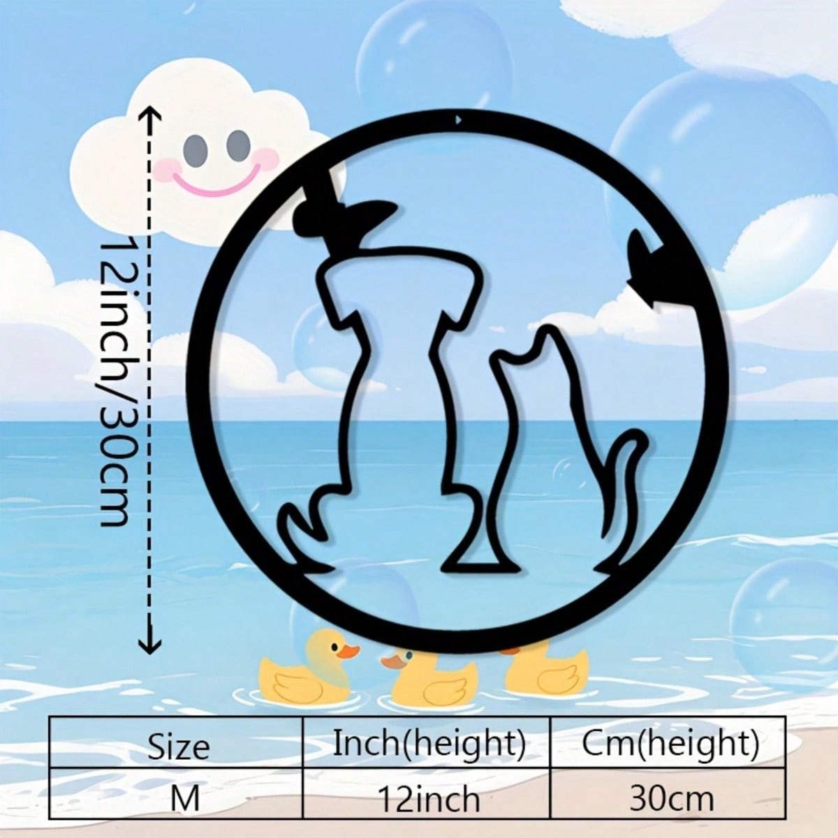 

Iron Dog Cat Metal Wall Art Pet Silhouette Sculpture Horizontal Vertical Hanging Durable Indoor Outdoor Decor різнокольоровий