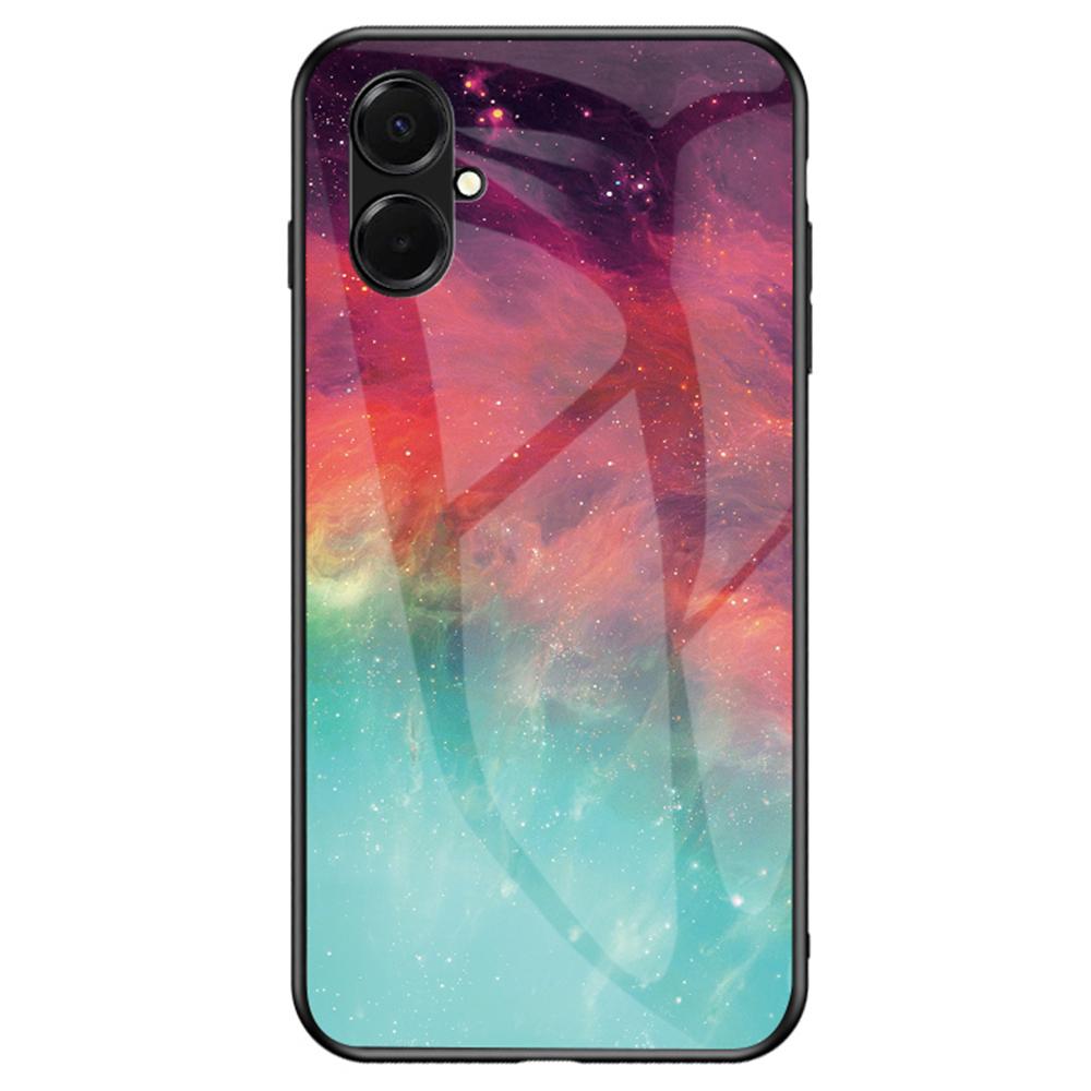 For Samsung Galaxy A07 4G Case Starry Sky Pattern Tempered Glass Phone Cover