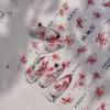 1pcs 5D Trendy Red Spider Lily Nails Art Accessories Stickers Thin and Tough Nail Sticker Self Adhesive Nails Decorations Decals