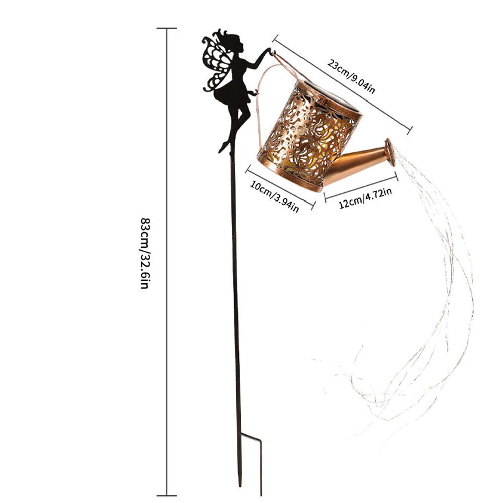 

Солнечные светодиодные фонари-лейки для полива, уличные водонепроницаемые декоративные чайники, садовые лампы для двора, полые проекционные лампы для имитации разбрызгивания воды