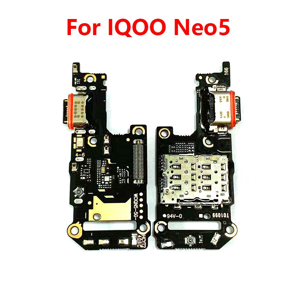 For Vivo IQOO Neo5 USB Charging Board Dock Port Microphone Module Flex Cable IQOO Neo5 No IC