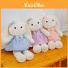 Plush Bunny Doll With Long Ears And Dress And Bow Designfor Kids Gift And Decoration