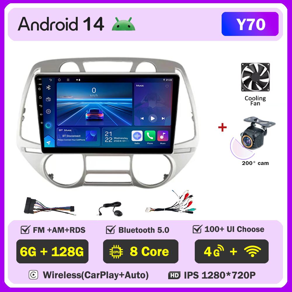 For Hyundai I20 I20 2008 - 2012 Car Radio Player Car Carplay Screen Autoradio Mirror Link Car Intelligent Systems Touch Screen