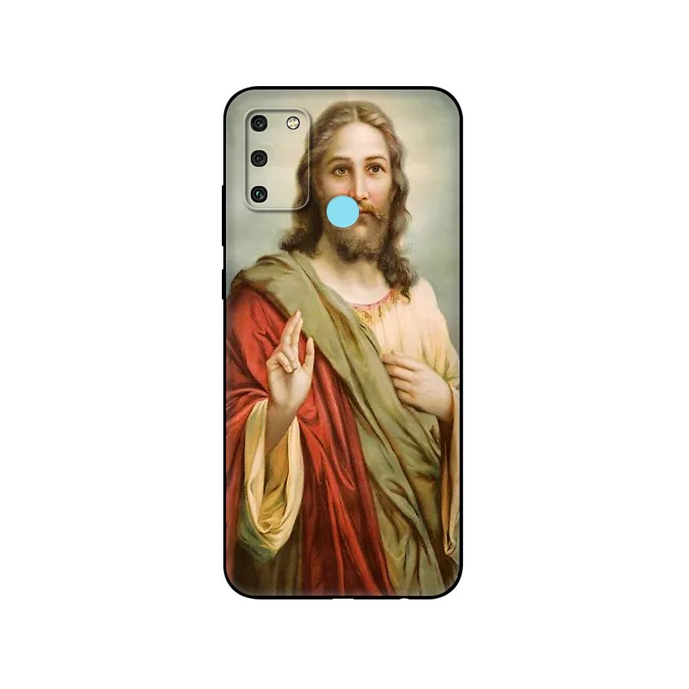 Black Tpu Case For Huawei Honor 8a Prime 8s Prime 9 Lite Honor 9A 9C 9X Premium 9x Pro 9S Case Cover Christ Jesus Cross