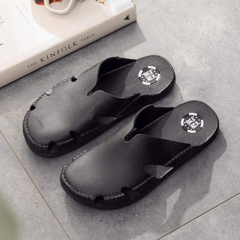 Super Soft Vietnamese Latex Closed-Toe Slippers: Non-Abrasive, Odorless Rubber Casual Shoes with Soft Soles for Men & Women