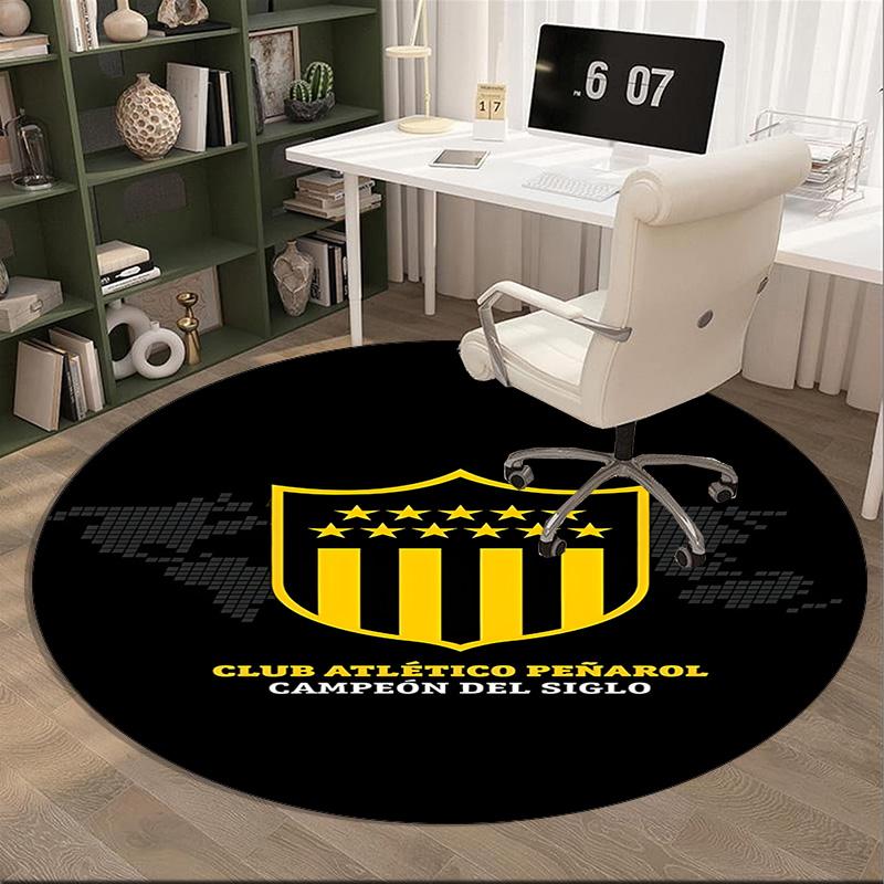 Peñarol Football Club Round Rug for Livingroom,Bedroom, Palyroom, Chair Rug, Area rug, Circle Carpet, Large Size Fan Christmas gift