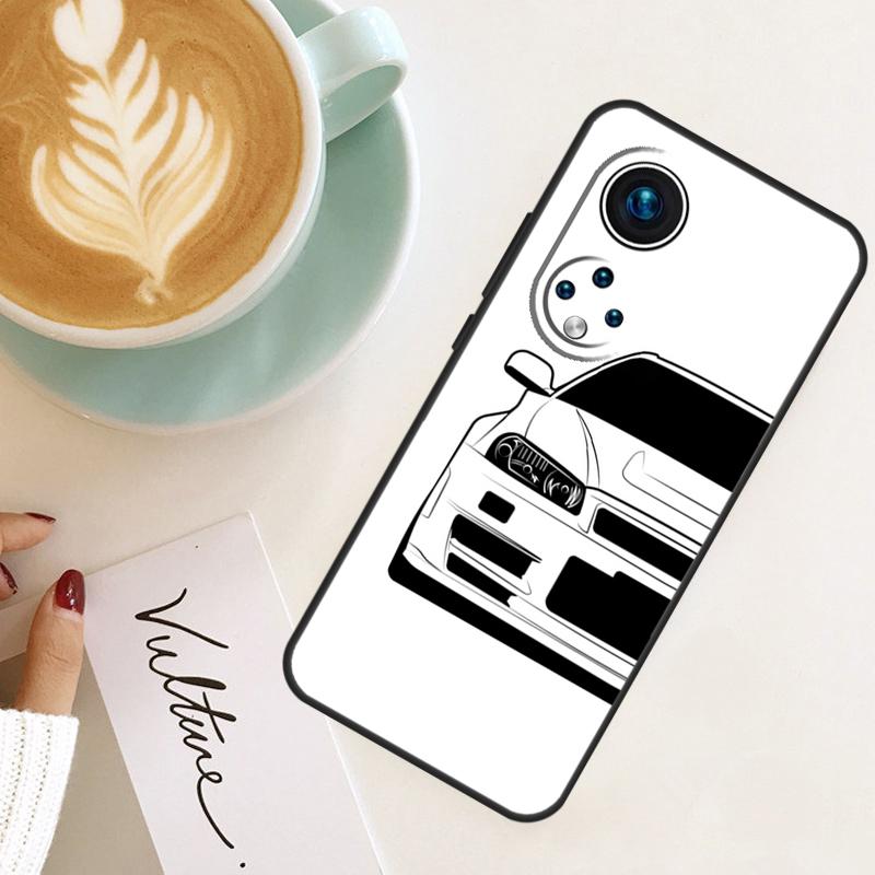 Cartoon Car JDM For Honor Magic 8 7 6 Pro Case For Honor 200 400 Lite 90 70 50 X8c X8b X9a X9b X9c X9d Win RT