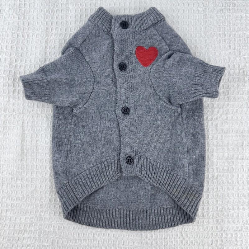 1PC Pet Clothing Spring and Autumn Dog Warm Hoodie Love Sweater Suitable for Small and Medium Sized Dogs Cat Pet