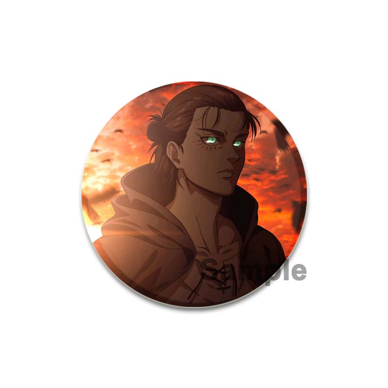 32/44/58mm Eren Yeager Ikony Pin Ručně vyráběná Brož Na Oblečení Kreslený Cosplay Odznak Batoh Dekorace Šperky Dárek