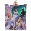 Elphaba Wicked For Good Flannel Blanket Defy Gravity Fashion Throw Blanket for Sofa Bedding Lounge 150*125cm Bedspread