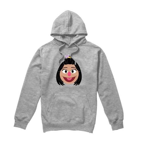 Sesame Street Unisex Adult Ji-Young Face Heather Hoodie