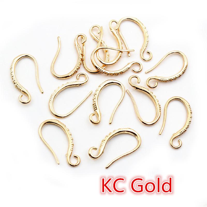 20pcs 19x10mm Rhodium Silver Gold Plated Earring Findings Earrings Clasps Hooks Fittings DIY Jewelry Making Accessories Earwire