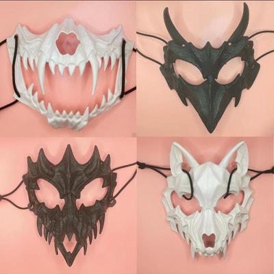 Maschere di Mostri di Halloween: Drago, Tigre, Lupo Mannaro, Scheletro, Fantasma.