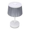 Table Lamp Fabric Shade Small Cordless Portable Bedside Lamp for Bedroom Nightstand