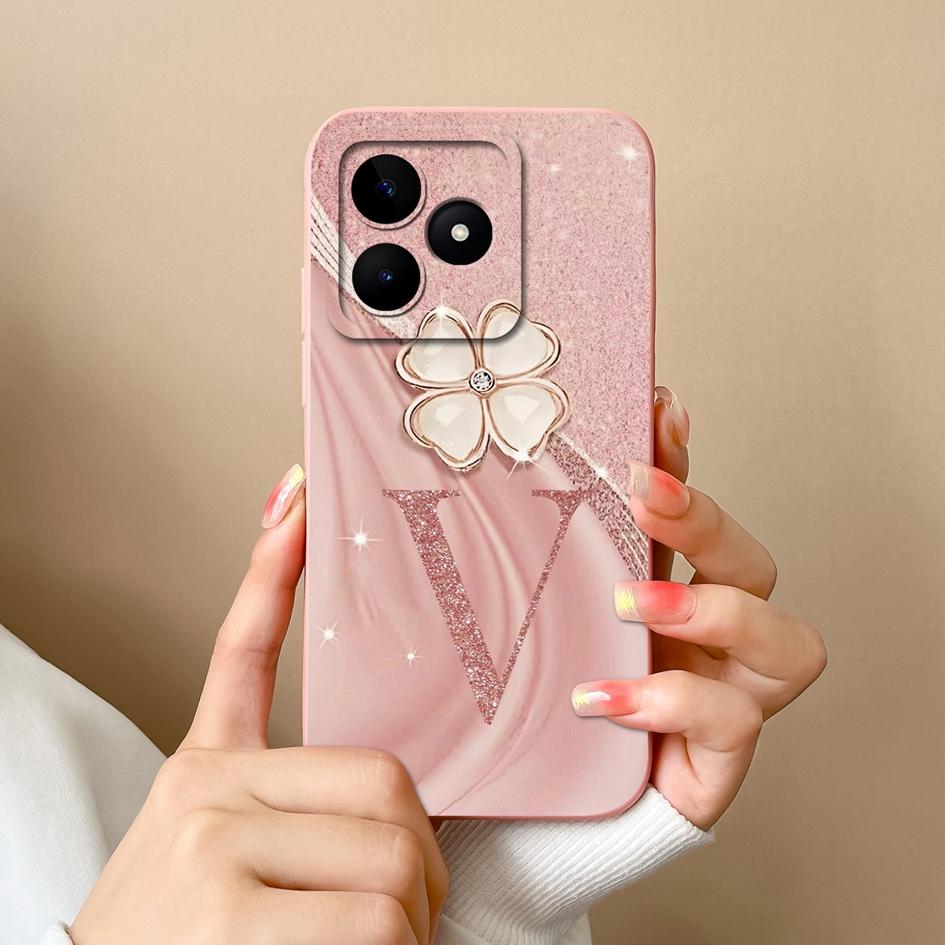 Für Realme C53 C25 C25S C25Y C30 C30S C31 C33 C35 C51 C61 C55 C65 C67 C75 4G 5G Handyhülle Kreatives Buchstabenmuster Weiches Silikongehäuse Für OPPO Capa