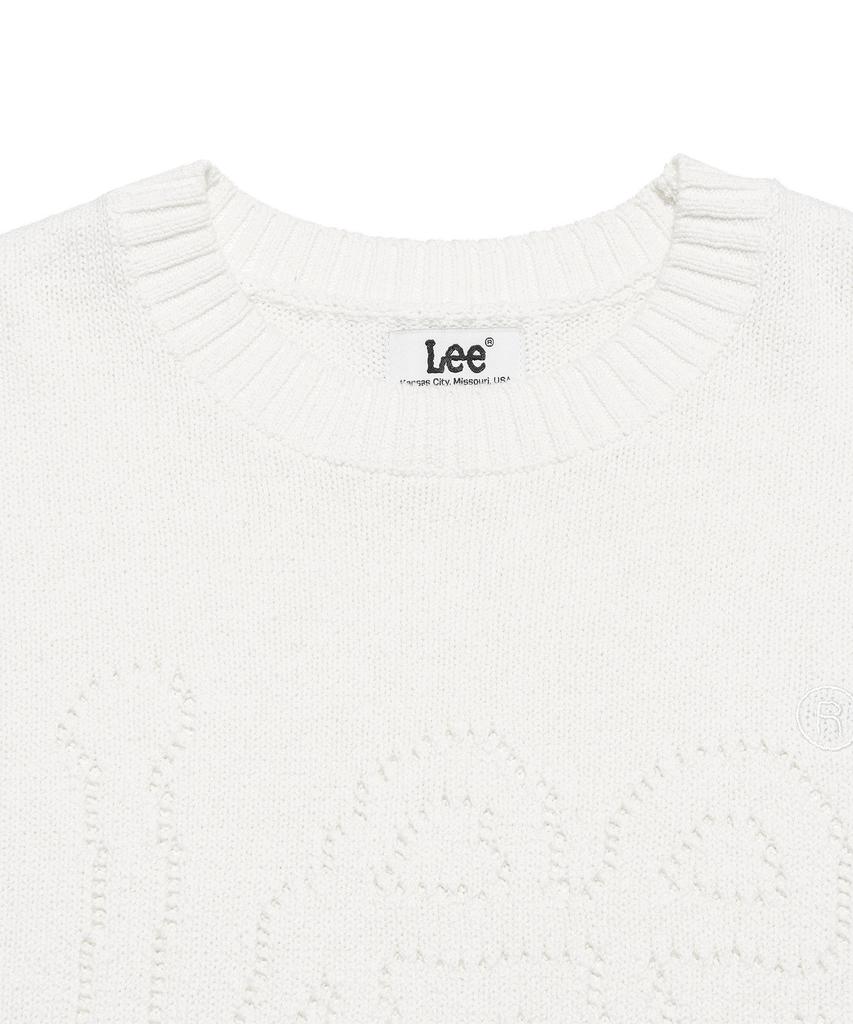LEE Big Twitch Scallop Logo Knit Ivory
