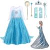 Elsa Princess Dress For Girls Halloween Costume Kids Fairy Tale Dress