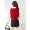 Women's Casual Red Knit Vest