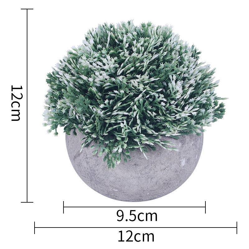 Planta de Simulación Planta en Maceta Decoración de Escritorio de Oficina Adorno de Planta Verde Planta en Maceta Bola de Hierba Planta Verde Milán Eucalipto
