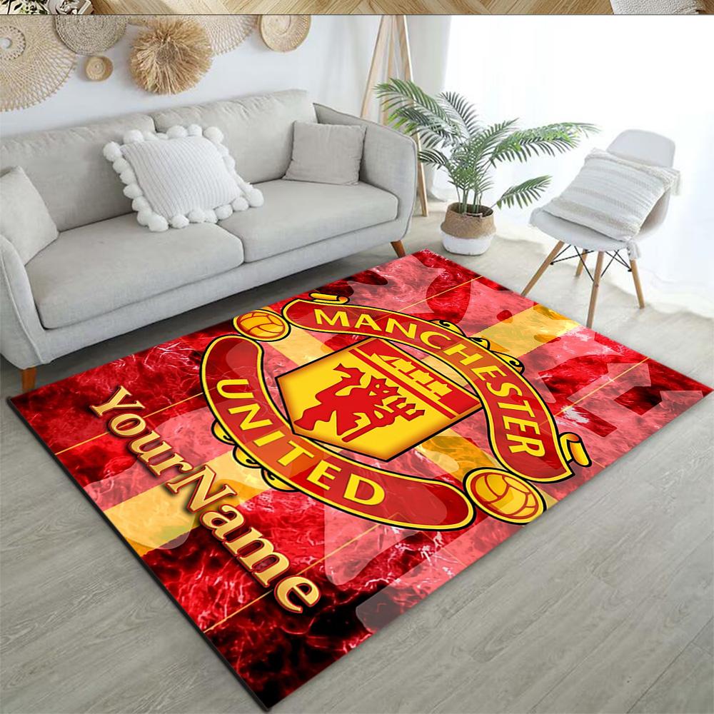 Manchester Personalized Name Carpet Suitable for Dormitory Playrooms Study room Foyer Anti-slip Rug Office home decor Gift for Festivals
