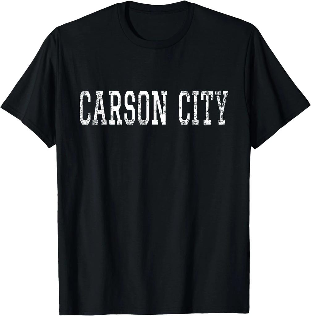 Carson City Vintage White Text Apparel T-Shirt