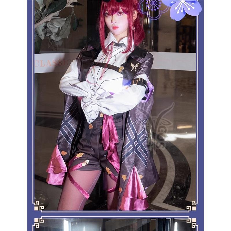 Honkai Star Rail Cosplay Kostüm Honkai Kafka Cosplay Kostüm Helloween Party Anzug mit Perücke Kafka Outfit Uniform