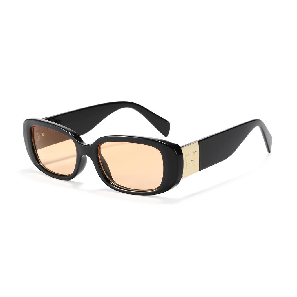 Letter Glasses Y2010-W Rectangular Sunglasses For Women Ins Large Frame Retro Sunglasses For Men