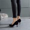 Damen High Heels 2025 Frühling und Herbst neue französische Schuhe Damen dünne Absätze vielseitiger kleiner Duftstil mittlerer Absatz mit Rock Fee Einzelne Schuhe